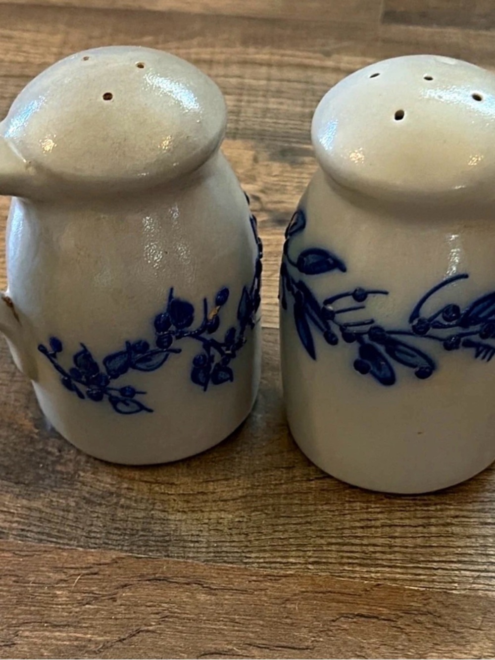 Salmon Falls Blueberry Salt & Pepper Shakers Salt Glazed